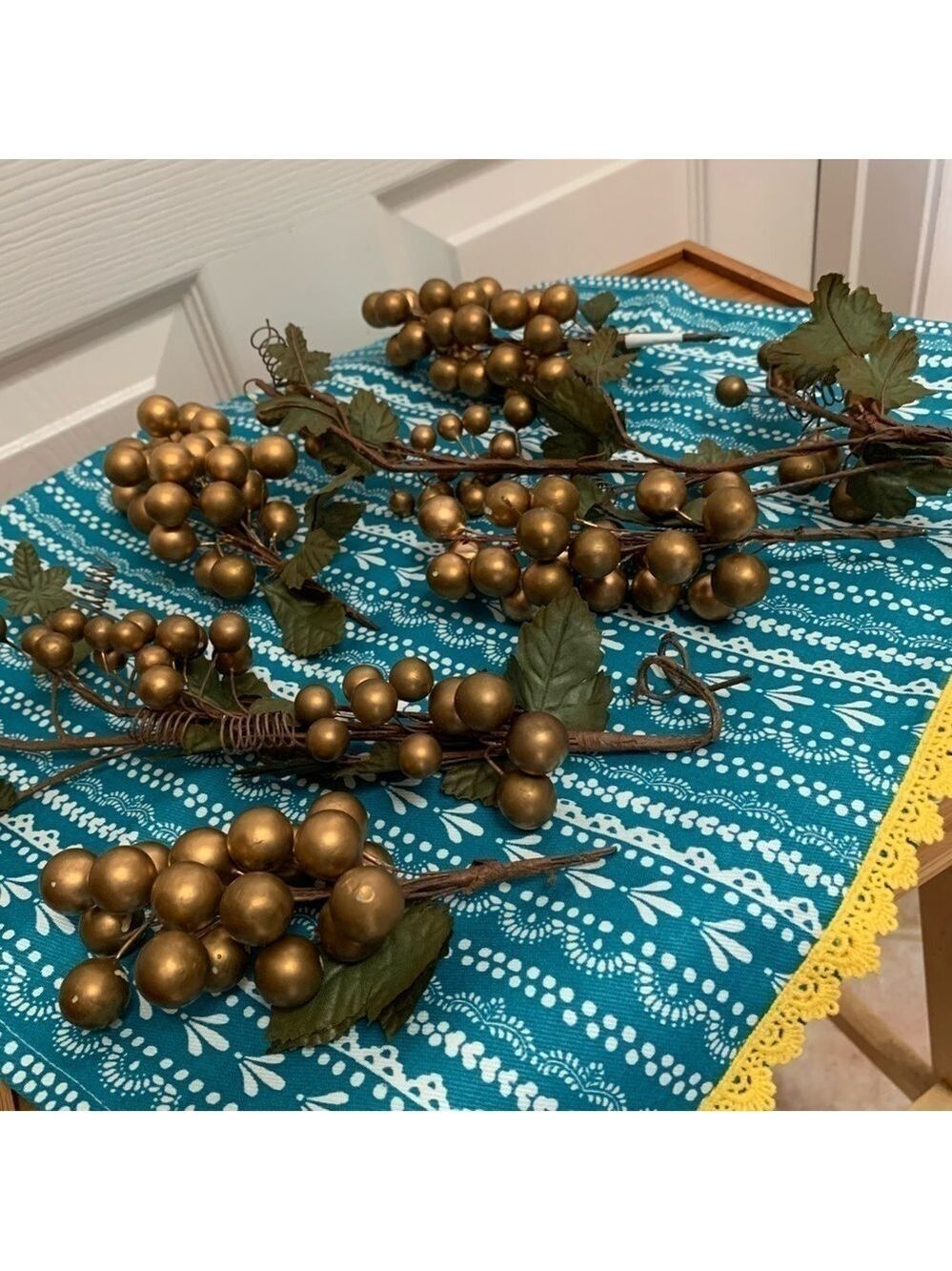 PIER 1 faux floral fruit bundle decor dining craft apple pear grapes lemons - Picture 7 of 11